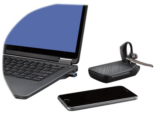 Auricular Bluetooth Poly Voyager 5200 UC – Cancelación de Ruido, Control por Voz, Compatible con PC y Móviles